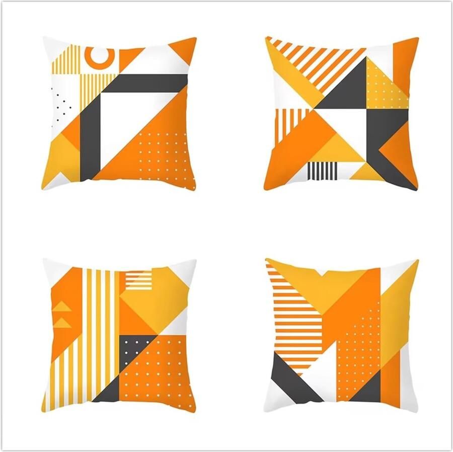 Set van 4 Fluwelen Kussenslopen 40x40 cm Decoratieve Kussenhoezen voor Bank en Woonkamer