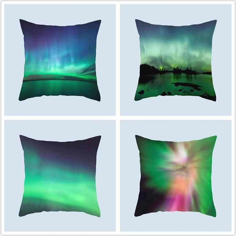 Set van 4 Fluwelen Kussenslopen 45x45 cm Decoratieve Cushion Covers voor Bank en Woonkamer
