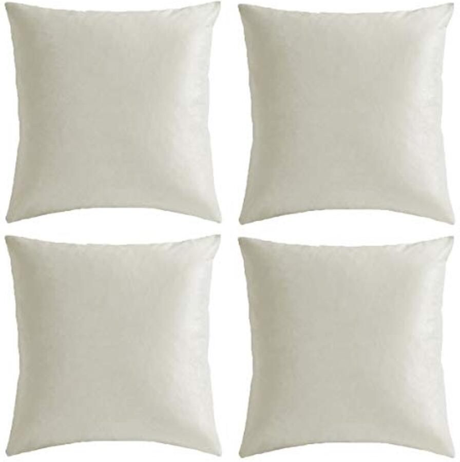Set van 4 Fluwelen Kussenslopen voor Bank en Bed
