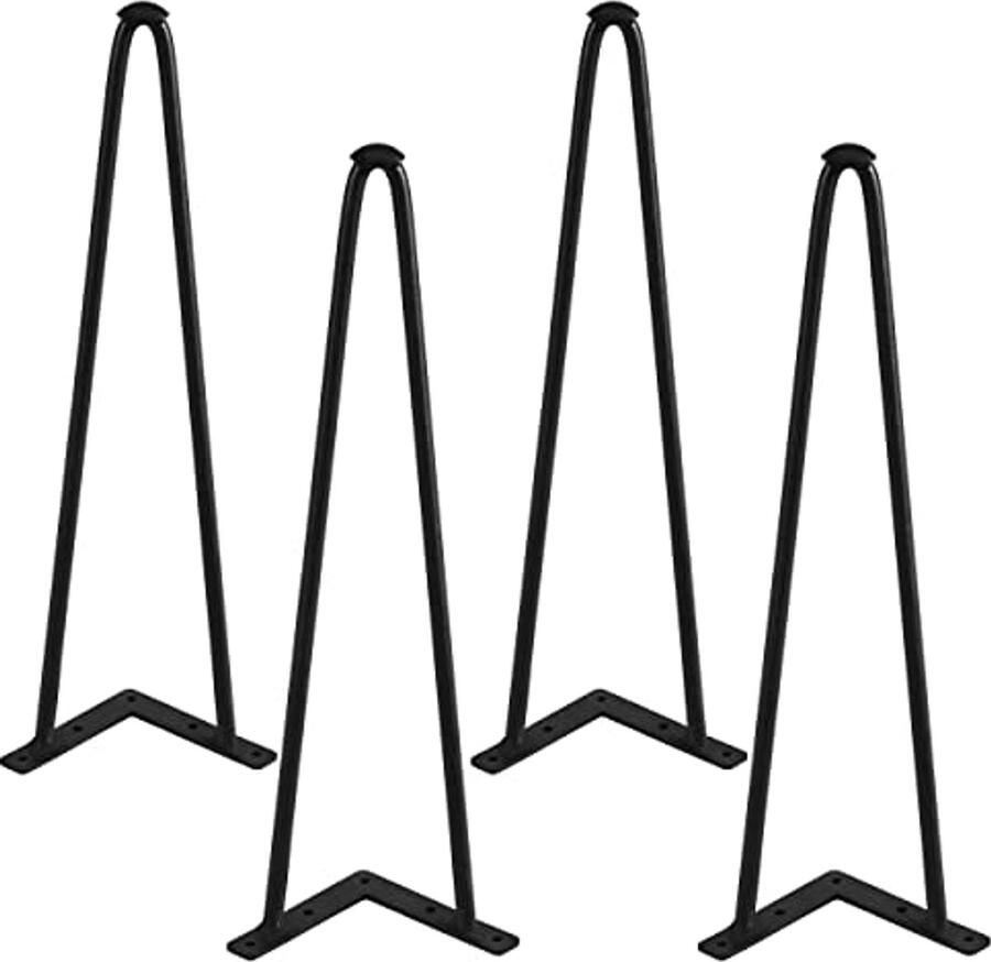 Set van 4 Hairpin Tafelpoten Meubelpoten voor Tafelstijlen Hoogte 41 cm