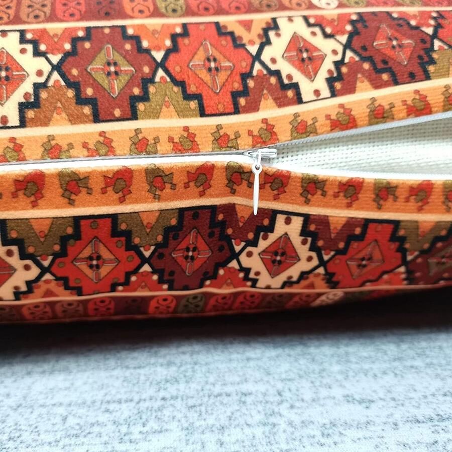 Set van 4 Kussenhoezen Kleurrijk Geometrisch Perzisch Design Oosters en Decoratief 45 x 45 cm (18 x 18 inch) Voor Bank Buiten en Woondecoratie