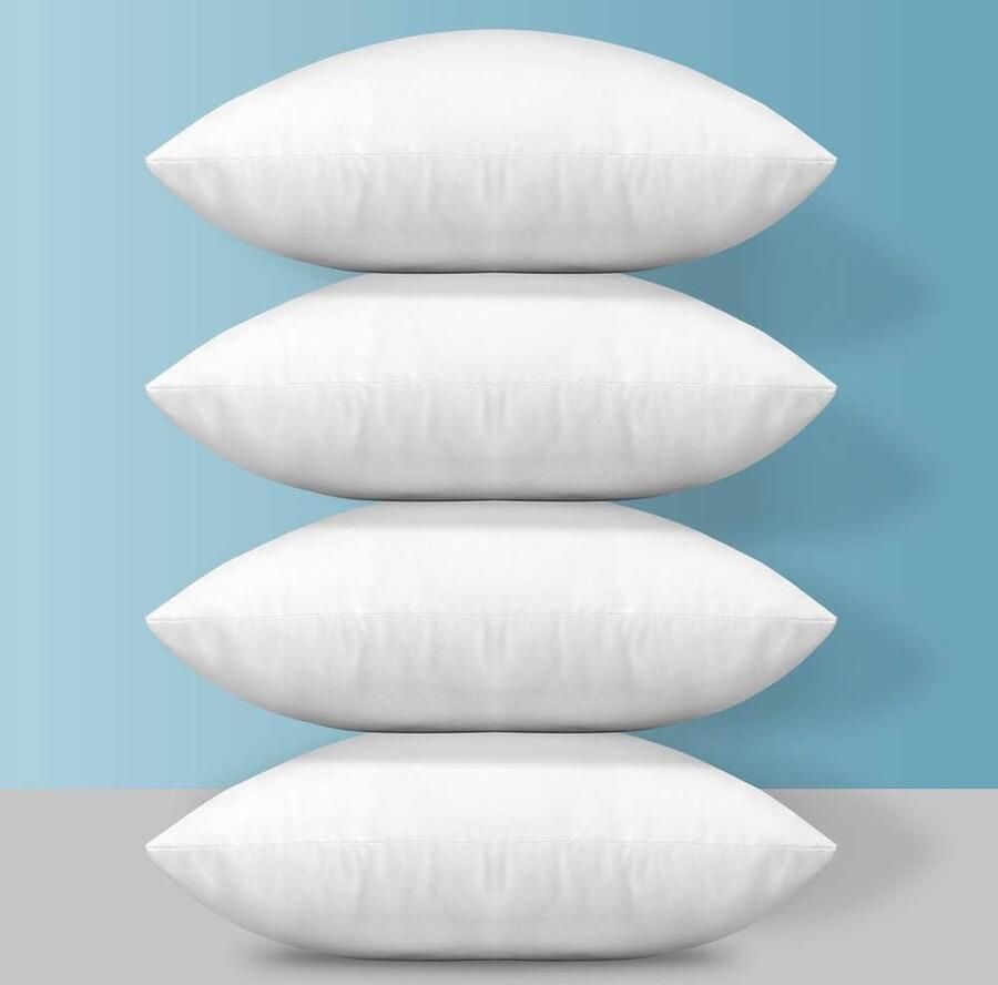 Goodivery Set van 4 kussenvulling 45 x 45 cm binnenkussen sierkussen hoofdkussen sierkussens premium kussenset voor slaapkamer woonkamer bed bank