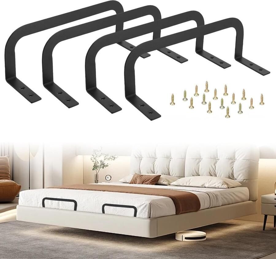 Set van 4 matrashouders matrashangers matrashouders tegen uitglijden antislipstoppers antislipmatrasstopperstang voor 10-30 cm grote matrassen