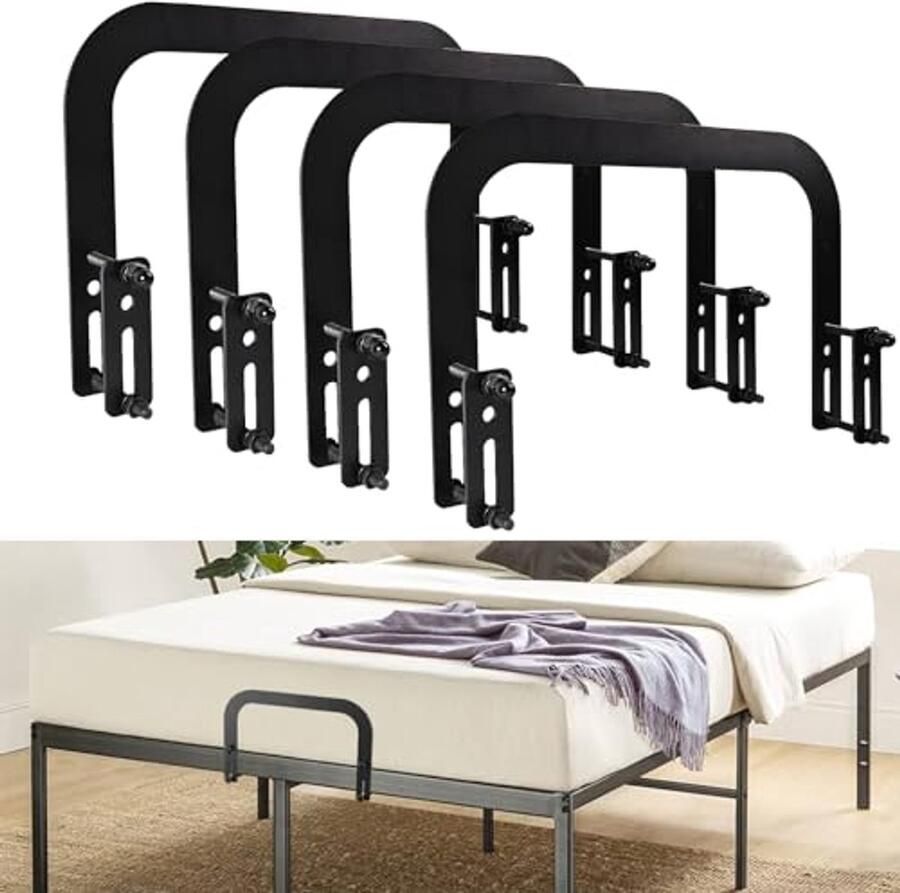 Set van 4 Matrashouders voor Metalen Bedframe Antislip Matrashouder voor Standaard Bedden