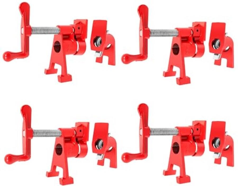 Set van 4 Metalen Buisklemmen voor Houtbewerking 3 4 Inch Klemmen voor Doe-Het-Zelf Projecten