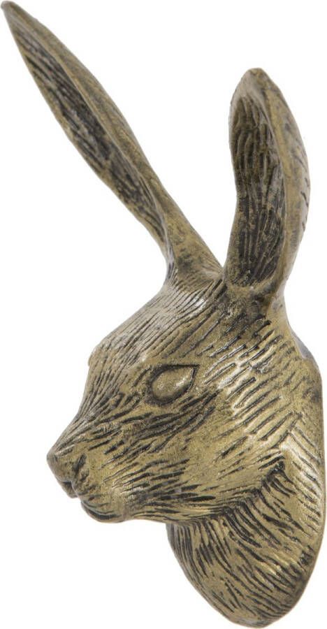 Set van 4 metalen wandhaken konijn haas