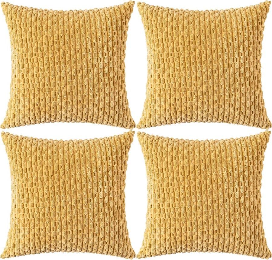 Set van 4 Sierkussenhoezen in Boho Stijl voor Bank of Slaapkamer 40 x 40 cm