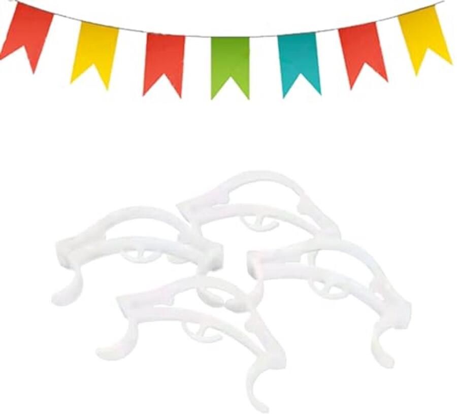 Set van 4 Slingerklemmen Hoekklemmen en Ophanghaken voor Feestartikelen