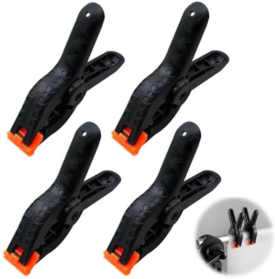 Set van 4 sterke veerklemmen voor veelzijdig gebruik