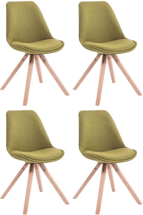 Set van 4 Stoffen Bezoekersstoelen Gaststoelen Uitstekend Zitcomfort