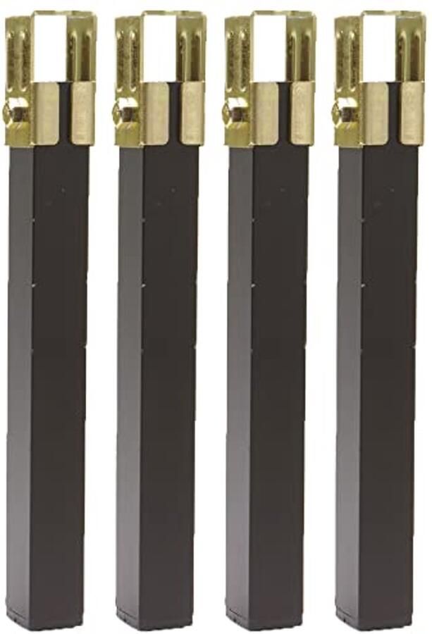 Set van 4 vierkante poten voor lattenbodem 270 x 30 x 30 mm zonder wielen hoge sterkte stevig zwart staal