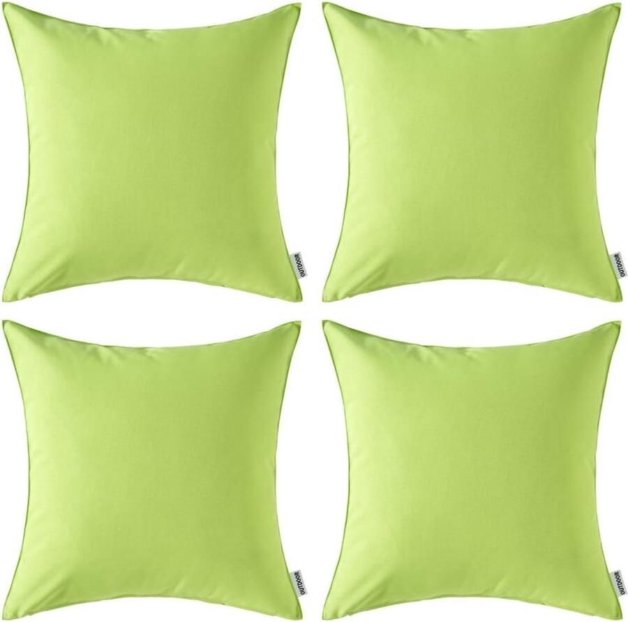 Set van 4 waterdichte kussenhoezen sierkussens kussensloop bankkussen decoratief bankkussen weerbestendige kussenhoezen sierkussen overtrek voor bank tuin outdoor woonkamer 45 x 45