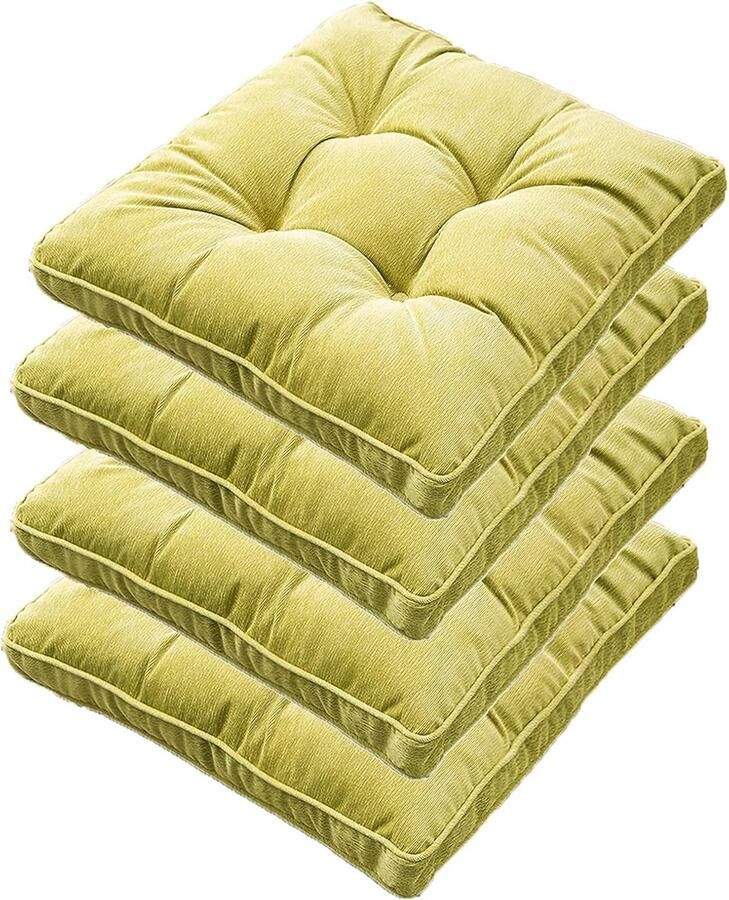 Set van 4 Zachte Stoelkussens voor Eetkamerstoelen Comfortabele en Duurzame Zitkussens voor Binnen en Buiten