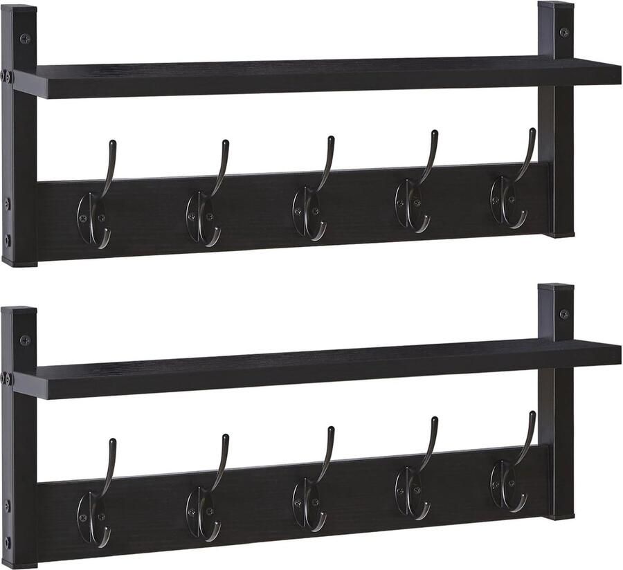 Set van 4 zwarte zware industriÃle zwevende plankbeugel l-vorm haakse hoekbeugel voor wandgemonteerde plank booramy 55 x 10 inch