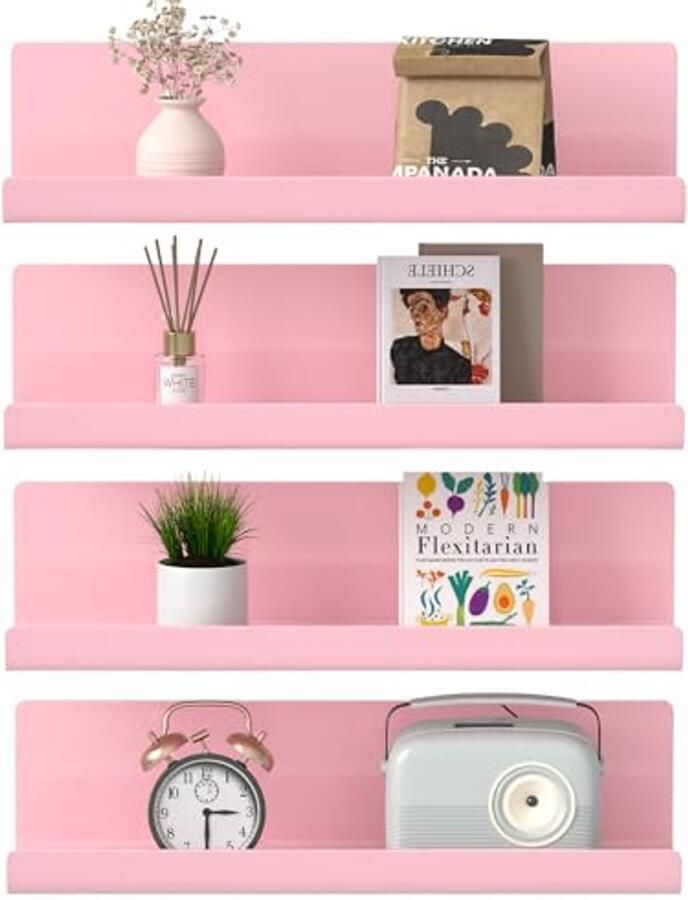 Set van 4 Zwevende Planken Decoratieve Wandplanken voor Elke Ruimte