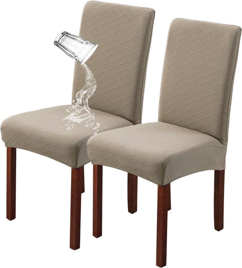 Set van 4 6 Elastische Eetkamerstoelhoezen Moderne en Wasbare Bescherming voor Keukenstoelen