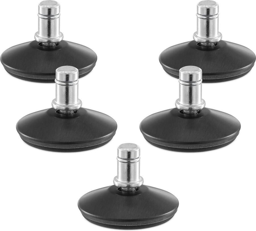 Set van 5 Bureaustoel Glijders voor Vervanging Zwart 11 mm Geschikt voor Harde en Zachte Vloeren - Foto 2