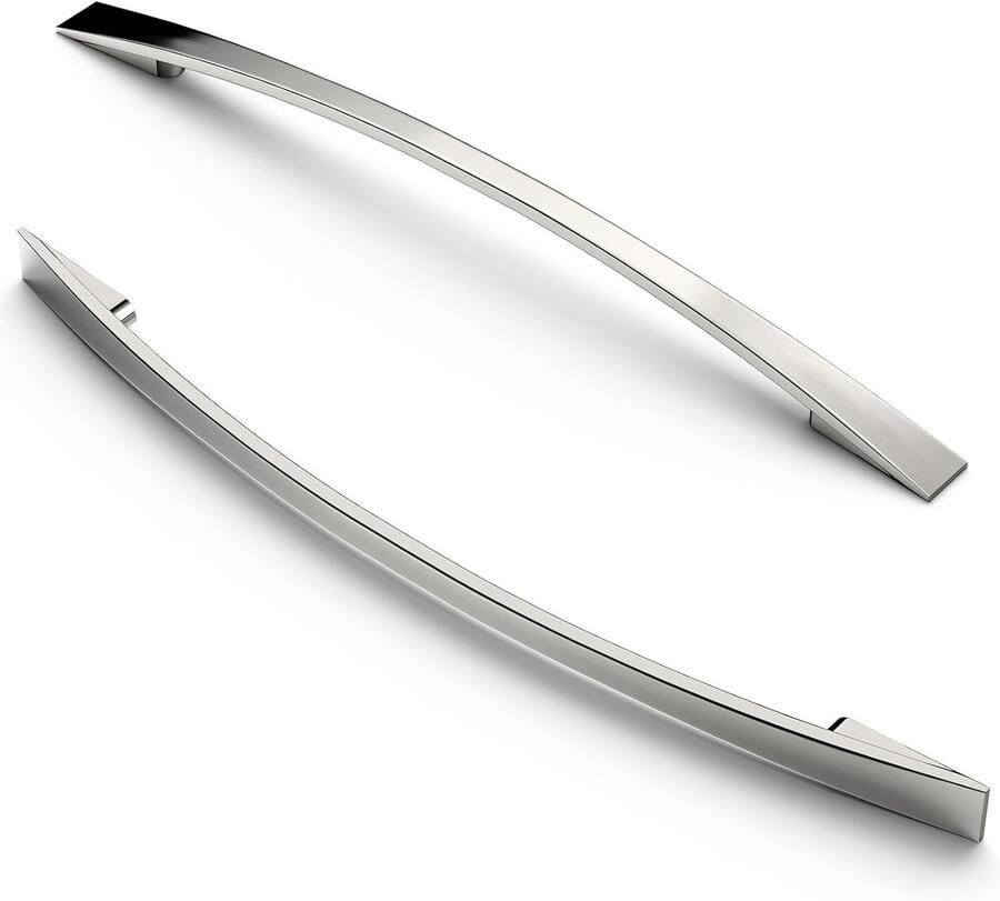 Set van 5 meubelgrepen geschikt voor kasten en laden satijn geborsteld nikkel 5 stuks