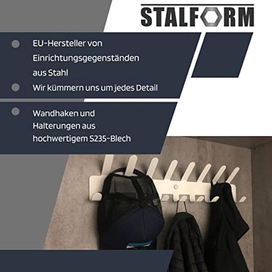 Set van 5 zwarte matte wandhaken 8 cm moderne garderobe- en schroefhaken van staal multifunctionele haken voor kleding en sleutels