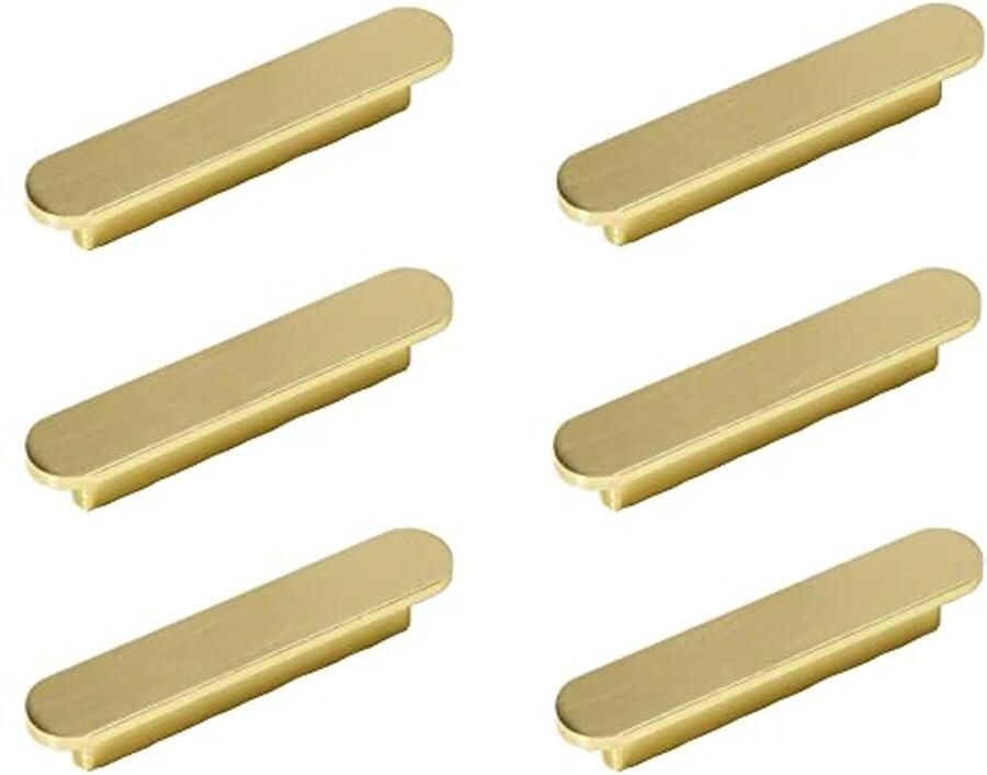 6 Stuks Gouden Keukenkast Handgrepen 64mm Deurgrepen voor Meubels