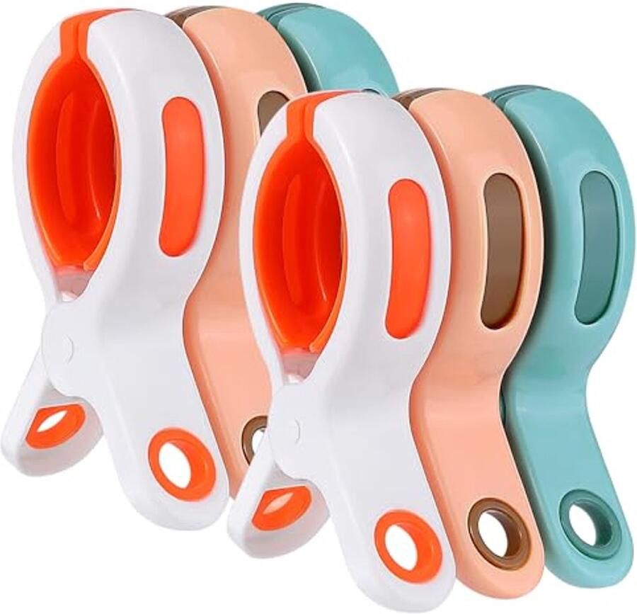 Set van 6 Grote Kleding Klemmen Winddichte Handdoeken Klemmen voor Stranden en Thuis