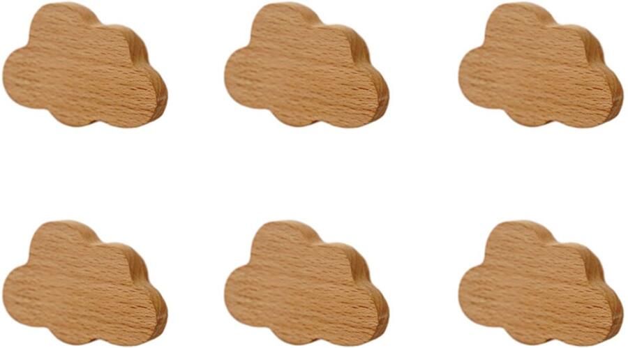 Set van 6 Houten Wolk Handgrepen voor Babykamer met 6 Schroeven – Vintage Nordic Stijl Kastgrepen voor Commode Lades en Meubels – Schattige Natuurlijke Houten Knoppen voor Kinderkamer Decoratie – Milieuvriendelijke Meubelgrepen - Foto 2