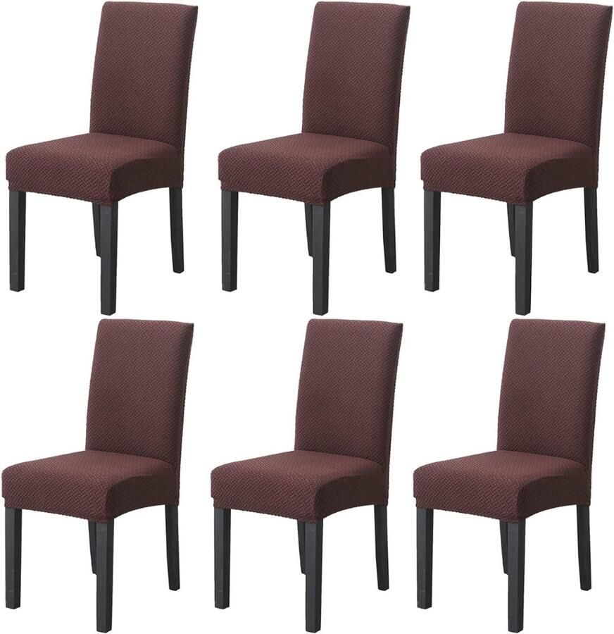 Set van 6 Luxe Stoelhoezen Stretchbaar Afneembaar en Wasbaar Ideaal voor Feesten en Bijeenkomsten