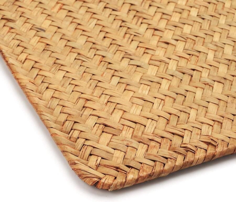 Set van 6 rechthoekige placemats Zeegras 43 x 30 cm Rotan geweven Eettafel Decoratie