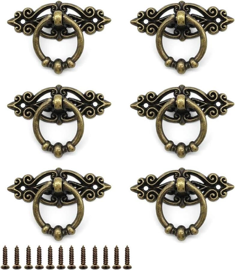 Luvetrex Set van 6 Stijlvolle Meubelknoppen voor Klassieke en Moderne Interieurs