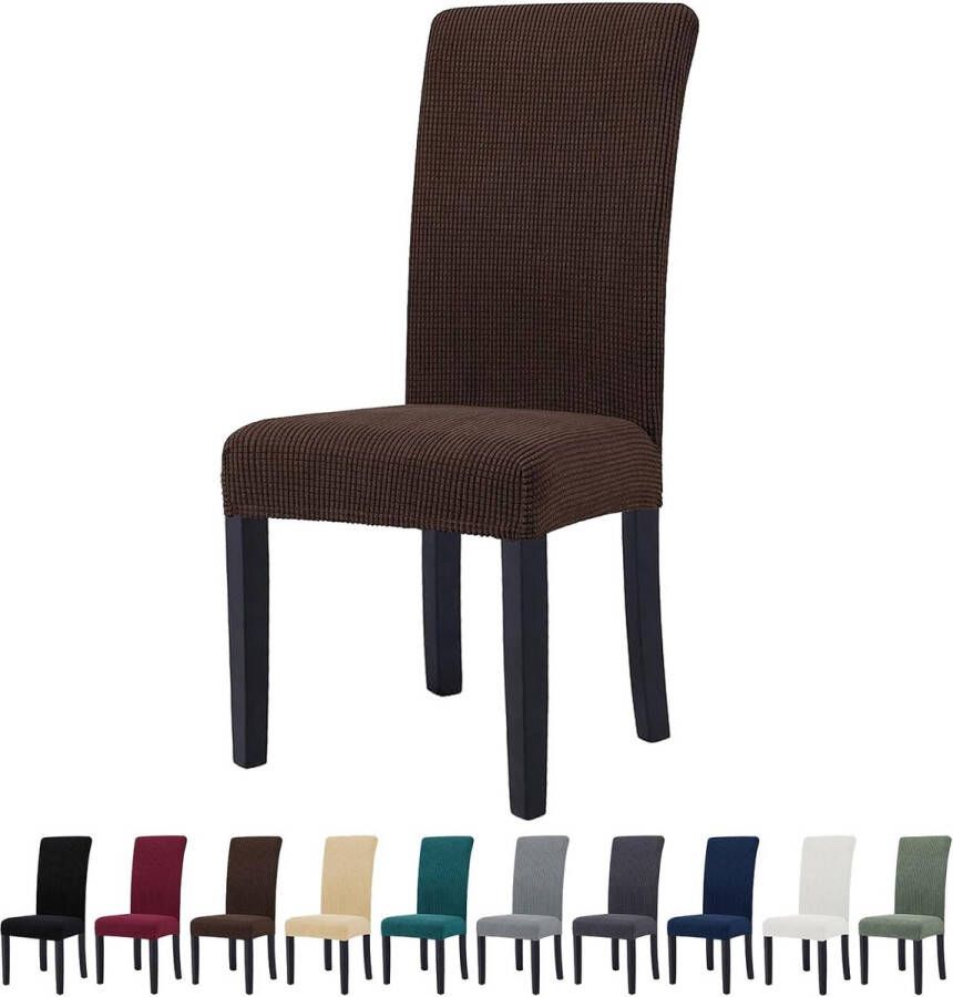 Set van 6 stretchstoelhoezen voor eetkamerstoelen afneembare wasbare stoelhoezen elastische stoelhoezen voor stoelen voor hotel keuken restaurant koffie
