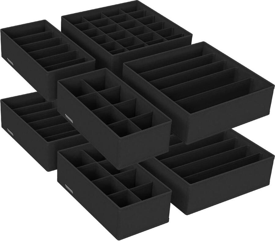 PolkaHome set van 8 Opbergdozen lade-organizer opbergsysteem voor kledingkast opvouwbaar voor beha's ondergoed sokken stropdassen vouwdoos