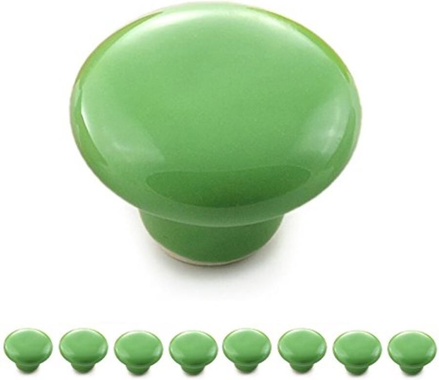 Set van 8 Meubelknoppen van Porselein en Keramiek in Vintage Shabby Landhuisstijl