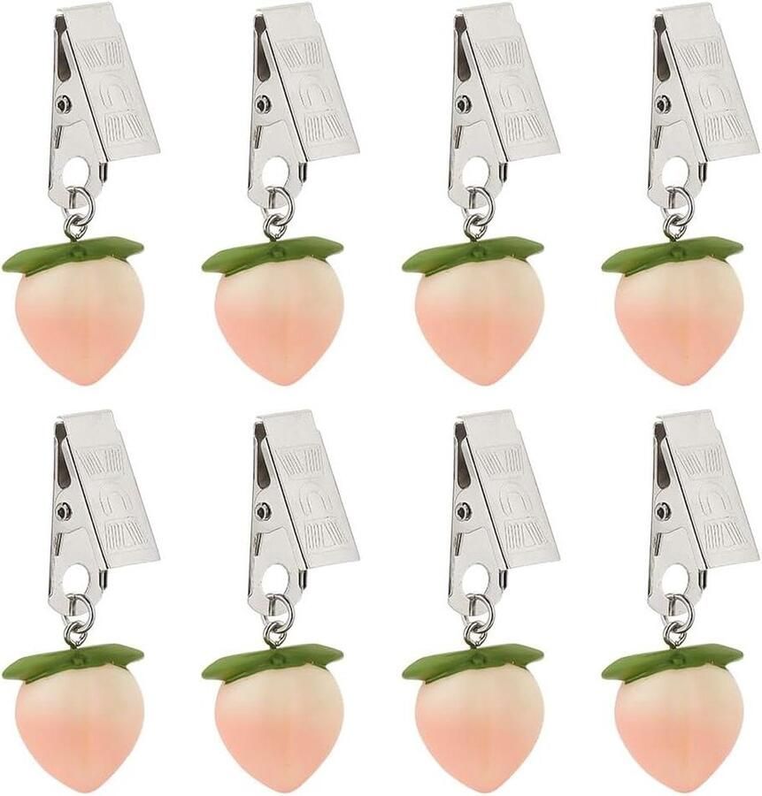 Lexium Tafelkleed Gewichten Set van 8 perzik clips tafelkleed gewicht tafelkleed hangers hars voor buiten picknick familie diner decoratie Tafelkleed Gewichten