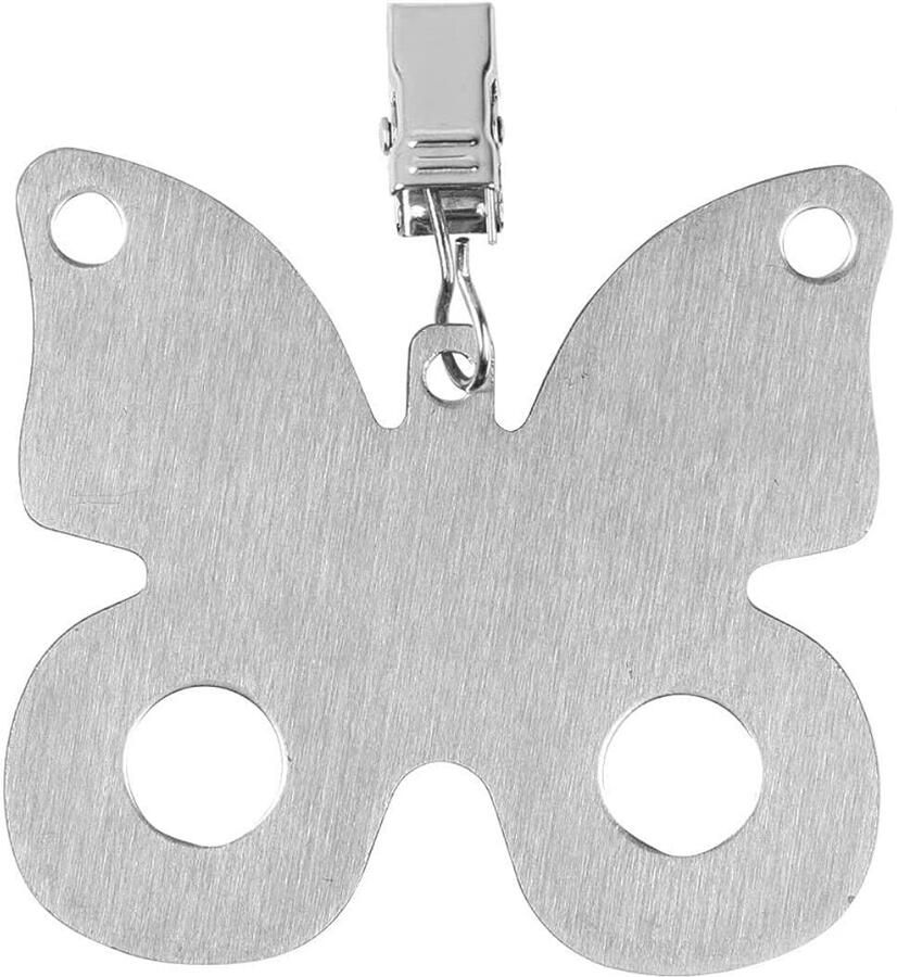 Set van 8 roestvrij stalen tafelkleedgewichten Butterfly voor buiten en binnen