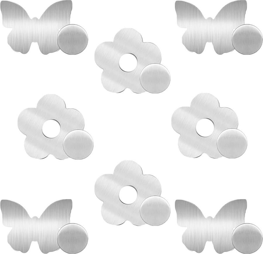 Set van 8 tafelkleedgewichten magnetische tafelkleedclip in de vorm van vlinders en bloemen clip voor tafelkleedhouder buiten voor tafelkleden met gordijnen binnen en buiten