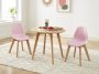 Set van kindertafel LOULOUNE + 2 stoelen LILINOU Naturel en roze L 60 cm x H 51 cm x D 60 cm - Thumbnail 1