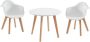 Set van kindertafel LOULOUNE + 2 stoelen POUPINETTE Wit L 60 cm x H 51 cm x D 60 cm - Thumbnail 2