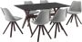 Vente-unique Set van tafel + 6 stoelen Antraciet grijs en donker naturel SERANI L 150 cm x H 80 cm x D 90 cm - Thumbnail 2