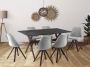 Vente-unique Set van tafel + 6 stoelen Antraciet grijs en donker naturel SERANI L 150 cm x H 80 cm x D 90 cm - Thumbnail 1