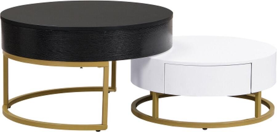 Zonder merk Gotagee Set van tafels salontafelset bijzettafel opklapbare balkontafel woonkamer multifunctionele salontafelcombinatie bartafel salontafel 2-delige set