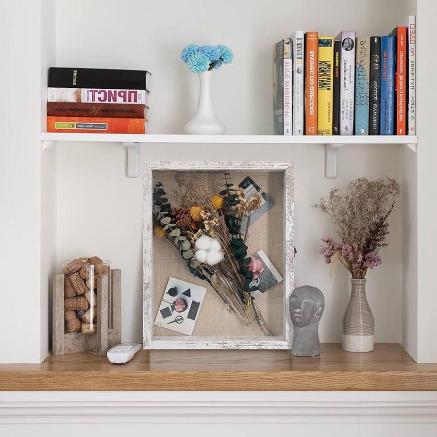 Shadow Box Frame 11 x 14 Rustiek Wit Vitrine voor Aandenken