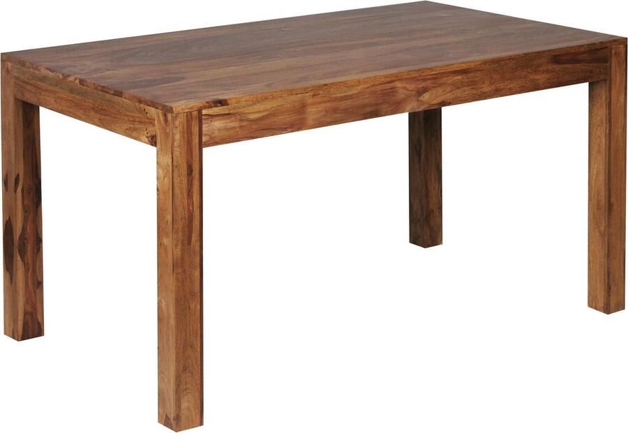 Rootz Living Rootz Sheesham massief houten eettafel keukentafel rechthoekige eettafel tijdloos ontwerp expressieve houtnerf zitplaatsen tot 8 160 cm x 80 cm x 76 cm