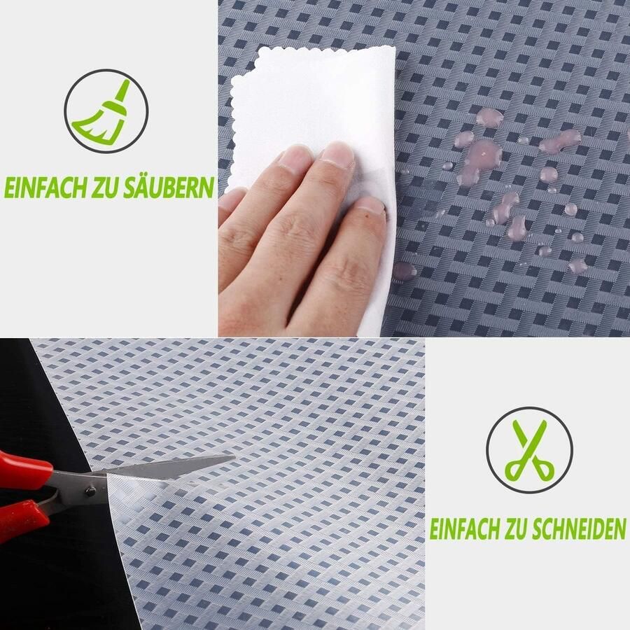 Shelf Liner Keukenladematten niet-klevende EVA-koelkastbekledingen met waterdichte duurzame koelkasttafel placemats voor kast ladebekleding (transparant 30 cm x 300 cm)