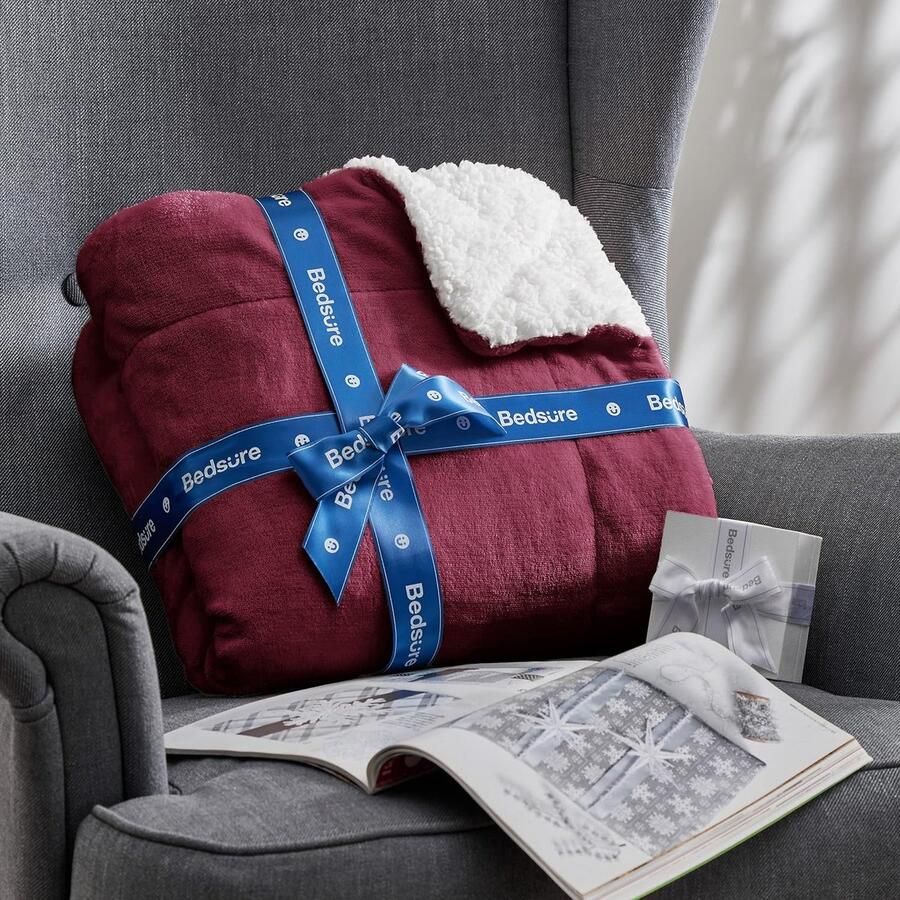 Sherpa deken fleece microvezel voor bed en bank grijs 150x200cm super zachte donzige deken voor woonkamer en slaapkamer