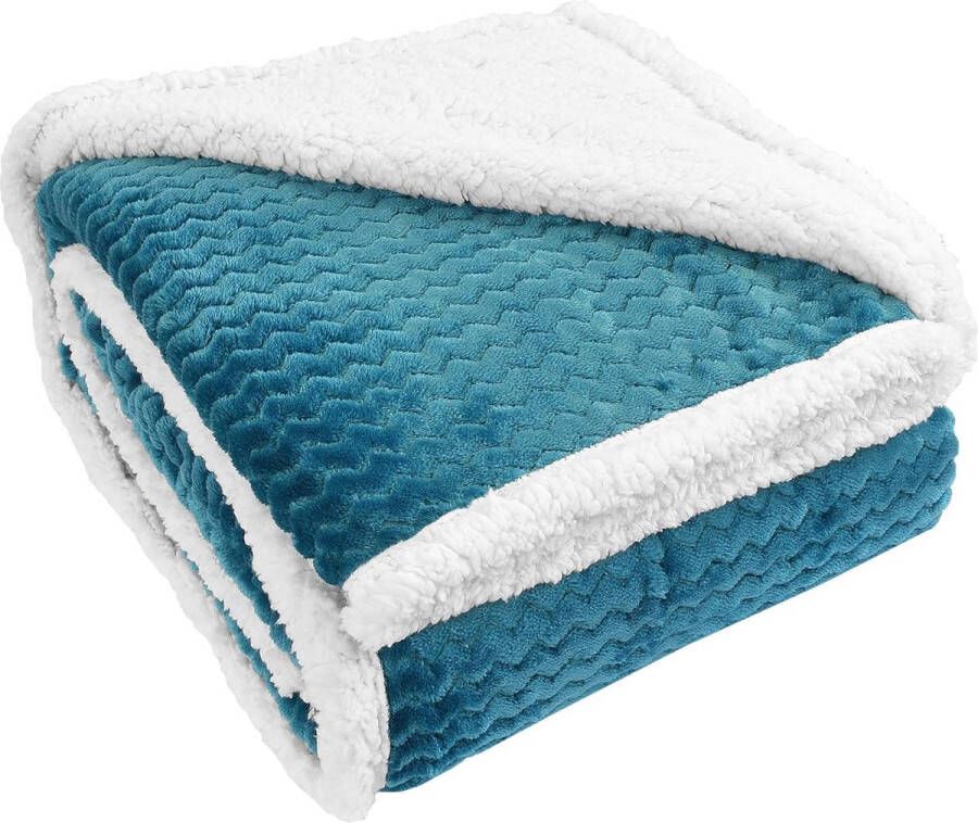 Sherpa gooit deken zachte comfortabele pluizige gezellige fleece pluche deken voor bankbank eenpersoonsbed warme dikke winterbank alle seizoenen voor volwassenen kinderen 150 x