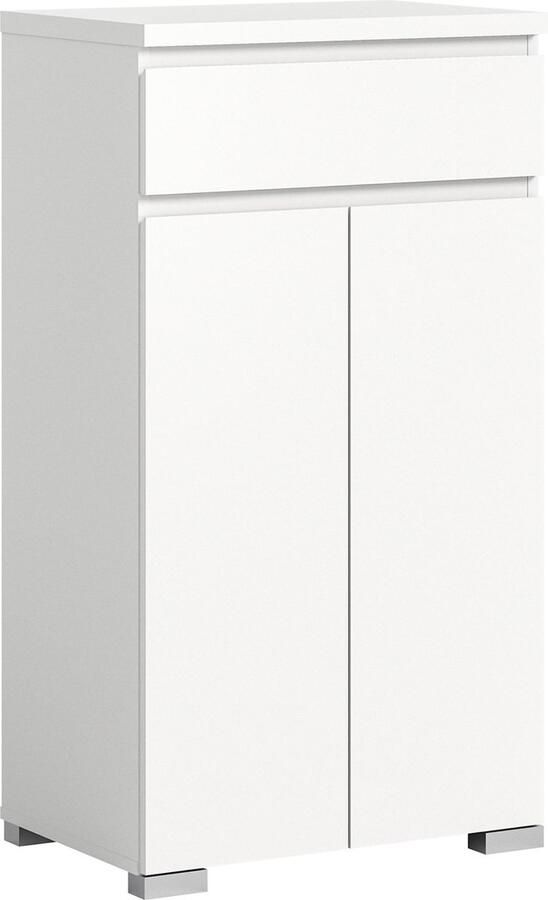 Rootz Living Rootz ShoeLove Schoenenkast Houtmateriaal Wit Ca. 60x109x40 cm Modern en onderhoudsvriendelijk Tijdloos design Schoenenopbergsysteem FSC-gecertificeerd