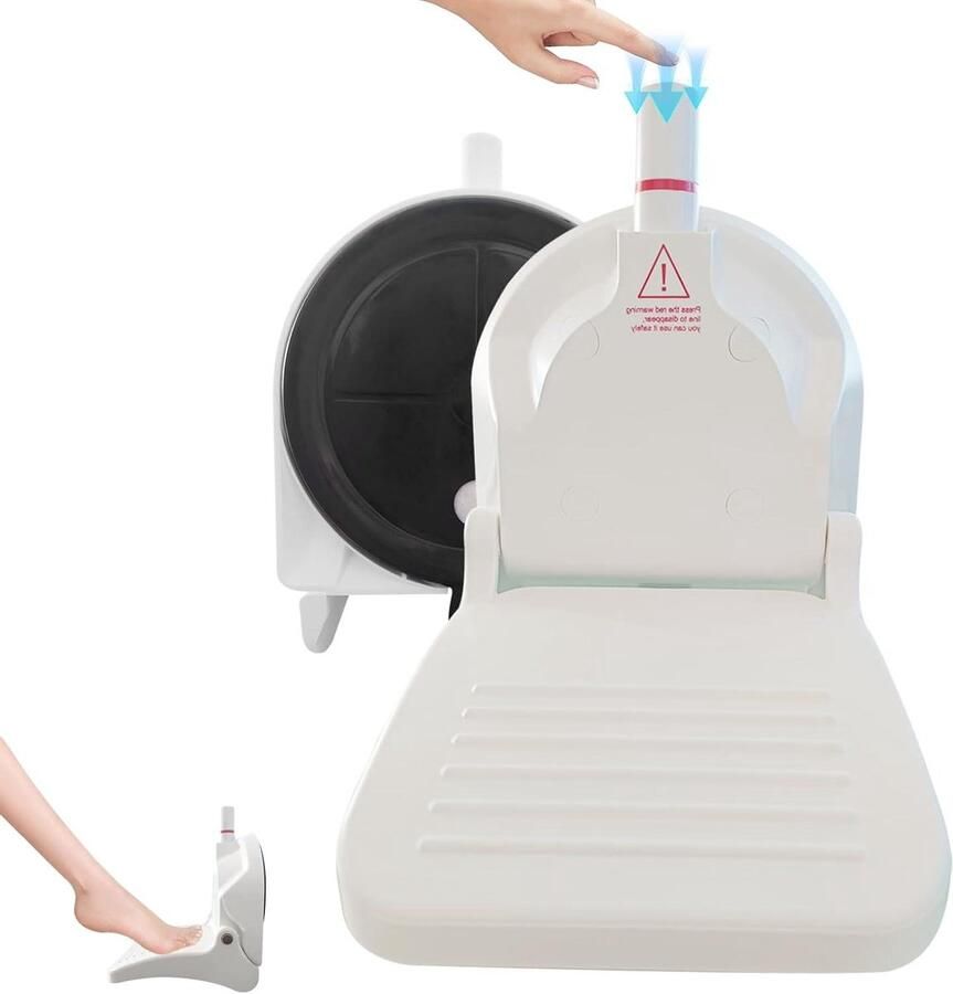 Aanpassing titel: Voetsteun voor in de douche Opvouwbaar met zuignap en plankje