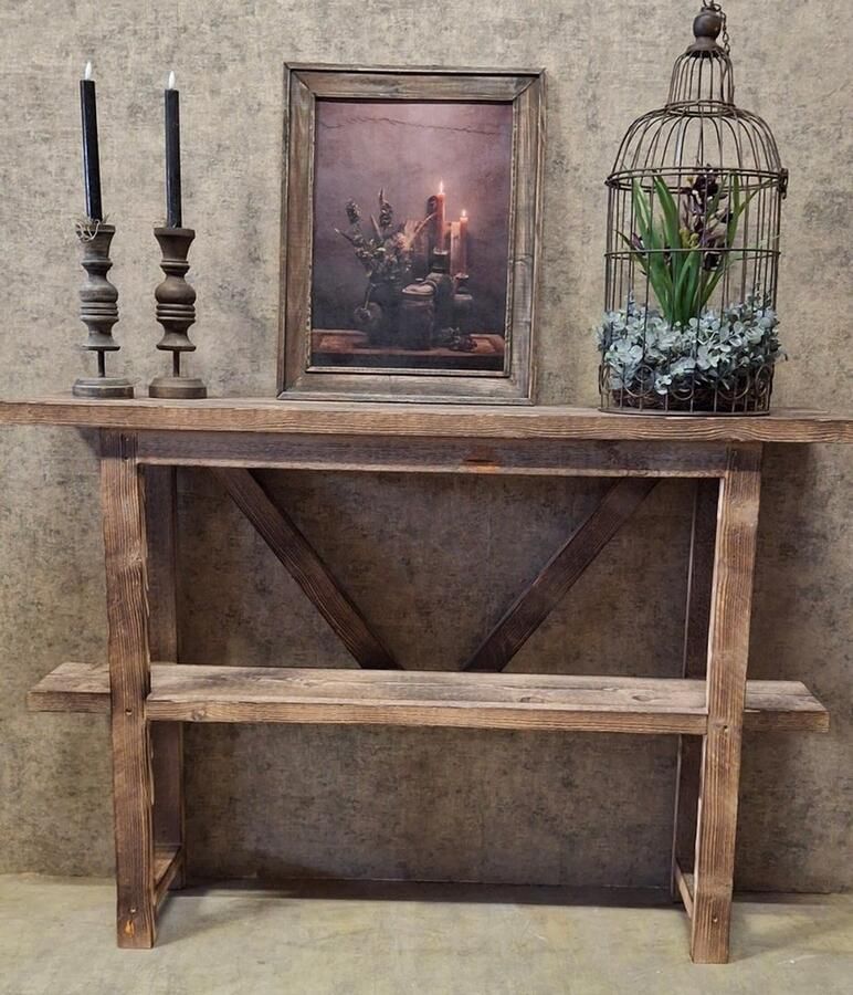 Sidetable Denver landelijke gebrand decoratie Sidetable