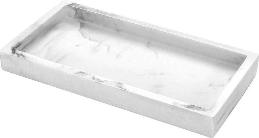 Sieraden Organizer Hars Tray Keuken Dressoir Decoratie voor Badkamer en Vanity Tray Ring en Cosmetische Organizer Grind Wit