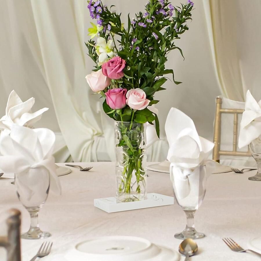 Sieraden Organizer Tray met Wit Marmerpatroon 20 1 x 10 x 2 cm Resin Bak voor Douche Keuken & Dressoir Decoratieve Parfum Ring & Kaarsenhouder Opbergbak voor Sieraden Cosmetica & Accessoires